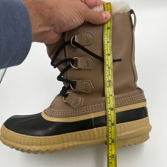 Sorel Manitou Steel Shank Waterproof Boots Sub Zero Removable Liner Beige - Picture 9 of 14